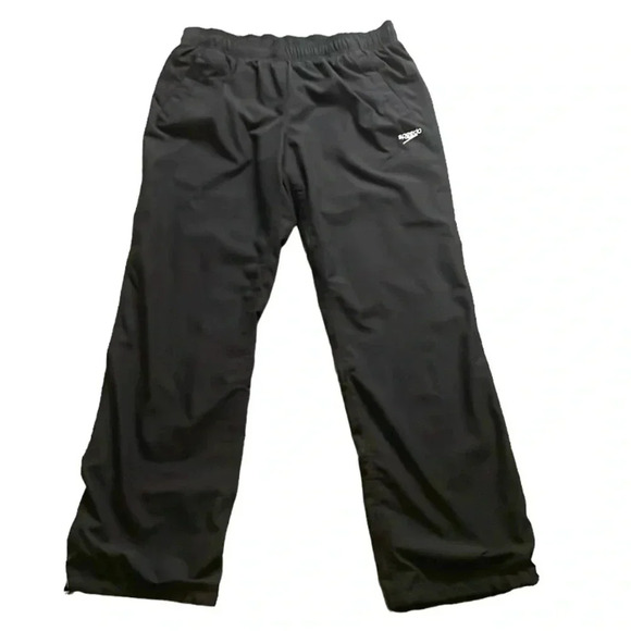 Speedo Men’s black practice joggers Mesh lining Toggle cinch ankle Size M - Picture 1 of 14